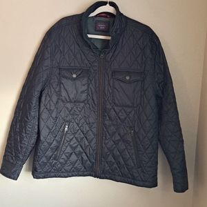 Mens Untuckit Quilted Navy Jacket Size XXL